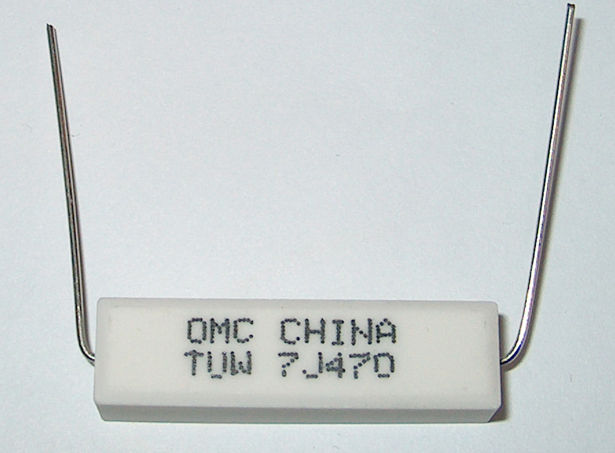 470 ohm, 7 watt resistor